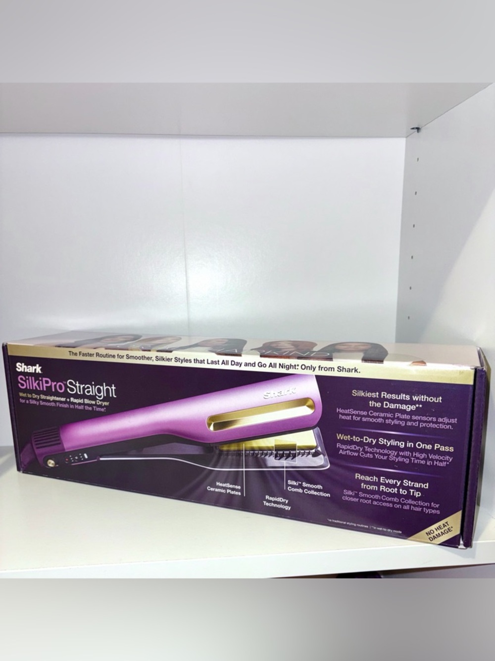 Shark SilkiPro Straight Wet to Dry Straightener + Rapid Blow Dryer
